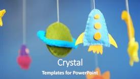  Presentation with decor - Cool new presentation design with cartoon tmplates - fleeced space decor on blue backdrop and a teal colored foreground