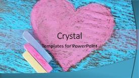  Presentation with cartoon - Slide set featuring cartoon tmplates - heart drawn of chalks background and a coral colored foreground