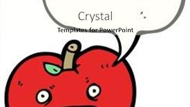  Presentation with cartoon - Slides enhanced with cartoon ugly apple background and a cream colored foreground
