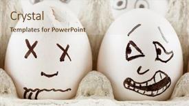  Presentation with egg - Amazing slides having criminal cartoon - egg is scared as it backdrop and a lemonade colored foreground