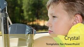  Presentation with disaster - PPT theme enhanced with healthcare disaster - seven years old boy background and a yellow colored foreground