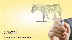  Presentation with zoo animal cartoon - Presentation design consisting of cartoon zoo - close up of man drawing background and a blonde colored foreground