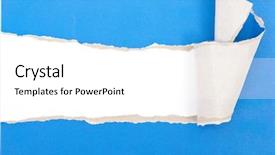  Presentation with torn paper - Slides having cartoons frame - blue torn paper background and a white colored foreground