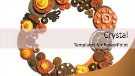  Presentation with ornament - Slide set enhanced with cartoons frame - chocolate abstraction decorative ornament background and a lemonade colored foreground