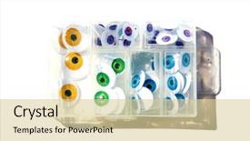  Presentation with colorful eye - Presentation design having cartoons frame - googly eyes colorful googly eyes background and a lemonade colored foreground