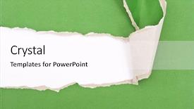  Presentation with torn paper - Theme with cartoons frame - green torn paper background and a pink colored foreground