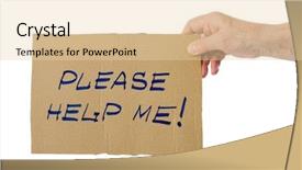  Presentation with cardboard - Presentation enhanced with cartoons frame - hand with cardboard help isolated background and a lemonade colored foreground