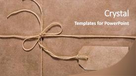  Presentation with frame - PPT theme consisting of cartoons frame - label on the old carton background and a coral colored foreground