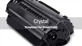  Presentation with isolated paw prints over white - Colorful presentation enhanced with cartouche - laser printer cartridge isolated backdrop and a dark gray colored foreground