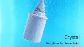  Presentation with deep blue - Presentation theme featuring cartridge deep in the water background and a cyan colored foreground