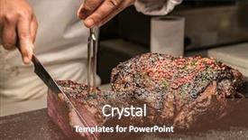  Presentation with roast sirloin beef - Audience pleasing PPT layouts consisting of carved - carving of wagyu beef roast backdrop and a tawny brown colored foreground