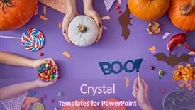  Presentation with daughter mother - Cool new presentation theme with carved - happy halloween a mother father backdrop and a violet colored foreground