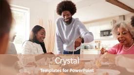  Presentation with black family - Colorful PPT layouts enhanced with carved - middle aged black man carving backdrop and a coral colored foreground