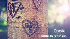  Presentation with hearts - Beautiful theme featuring carved - some carvings of hearts backdrop and a ocean colored foreground