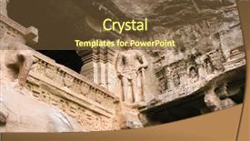  Presentation with india temple - Slides enhanced with carved buddhist temple aurangabad maharashtra background and a  colored foreground