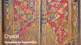  Presentation with wood carving - Amazing presentation theme having river reeds by the river backdrop and a white colored foreground