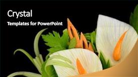  Presentation with black car dealer - Cool new slide deck with carved from fruits and vegetables backdrop and a black colored foreground