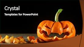  Presentation with lantern - Audience pleasing presentation consisting of carved halloween jack o' lantern backdrop and a  colored foreground