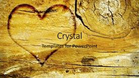  Presentation with wood carving - PPT theme consisting of carved on an old wood background and a gold colored foreground