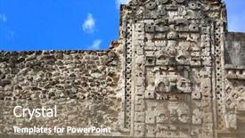  Presentation with mayan - Slide set featuring ornament with god chaac masks background and a gray colored foreground