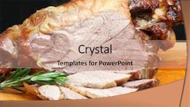  Presentation with leg exam - Theme enhanced with carved roast leg of lamb background and a coral colored foreground
