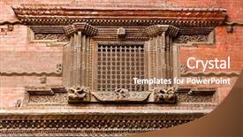  Presentation with hanuman - Beautiful PPT layouts featuring carved wooden window on hanuman backdrop and a red colored foreground