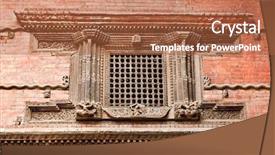  Presentation with hanuman - Slide set consisting of carved wooden window on hanuman background and a red colored foreground