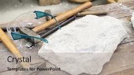  Presentation with traditional wood - PPT layouts featuring carver - workplace traditional tools sculptor wood background and a light gray colored foreground