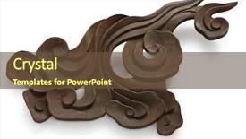  Presentation with zen - Cool new theme with wood carving - buddha's cloud zen cloud backdrop and a tawny brown colored foreground
