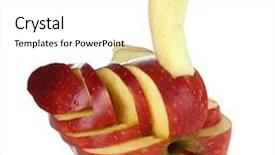  Presentation with pattern - Beautiful presentation theme featuring carving fruit pattern of swan isolated on white backdrop and a white colored foreground