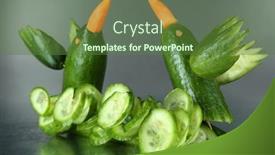  Presentation with hummingbirds - PPT layouts with carving vegetable pattern of hummingbirds on grey background background and a tawny brown colored foreground