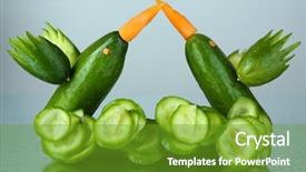  Presentation with hummingbirds - Beautiful slide deck featuring carving vegetable pattern of hummingbirds backdrop and a tawny brown colored foreground