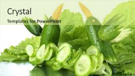  Presentation with hummingbirds - PPT theme featuring carving vegetable pattern of hummingbirds close up background and a yellow colored foreground