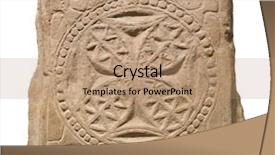  Presentation with stones - Slides enhanced with reliefs carved walls - ancient stones with ornaments isolated background and a coral colored foreground