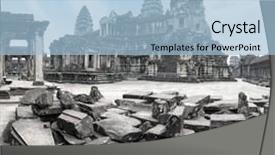  Presentation with cambodia - PPT theme enhanced with angkor wat cambodia angkor thom khmer temple travel landmark background and a light blue colored foreground