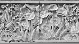  Presentation with bali - Presentation design enhanced with lotus flower - bali carved stone background and a light gray colored foreground