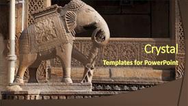  Presentation with city india - Slide deck consisting of god s temple - elephant statue guards one background and a tawny brown colored foreground