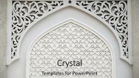  Presentation with example - PPT theme consisting of example of islamic design cast background and a light gray colored foreground