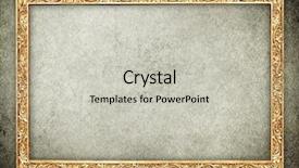  Presentation with gold frame - Cool new slide set with gold stone frame background backdrop and a light gray colored foreground