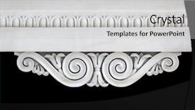  Presentation with ornament - PPT theme enhanced with marble stone - image of a nice vintage background and a light gray colored foreground