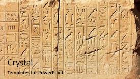  Presentation with egypt - PPT theme enhanced with carving wall - old egypt hieroglyphs carved background and a coral colored foreground