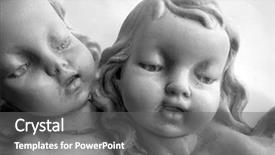  Presentation with angels - Beautiful presentation theme featuring stone-carved angels backdrop and a gray colored foreground