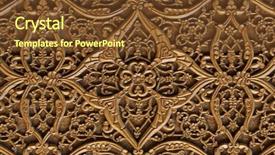  Presentation with traditional wood - Amazing slides having carving wall - traditional east pattern decoration backdrop and a tawny brown colored foreground