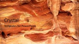  Presentation with petra jordan - PPT theme consisting of cracks vibrant sandstone - unusual and colourful rock formations background and a red colored foreground