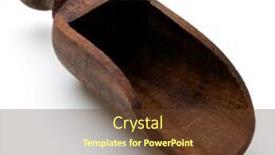  Presentation with spoon - Colorful PPT theme enhanced with carving-wooden-spoon-isolated backdrop and a tawny brown colored foreground