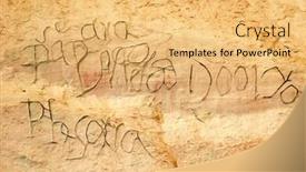  Presentation with western - PPT layouts featuring carvings-from-western-travelers background and a yellow colored foreground