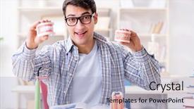  Presentation with medical student - Presentation theme enhanced with cary book - medical student learning dentistry background and a light blue colored foreground