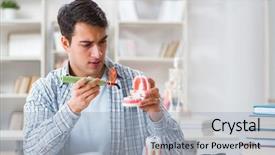  Presentation with dentistry - Theme enhanced with cary book - medical student learning dentistry background and a light blue colored foreground