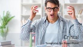  Presentation with medical student - Slide deck having cary book - medical student learning dentistry background and a light blue colored foreground