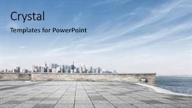  Presentation with blue marble - PPT theme featuring  background and a  colored foreground